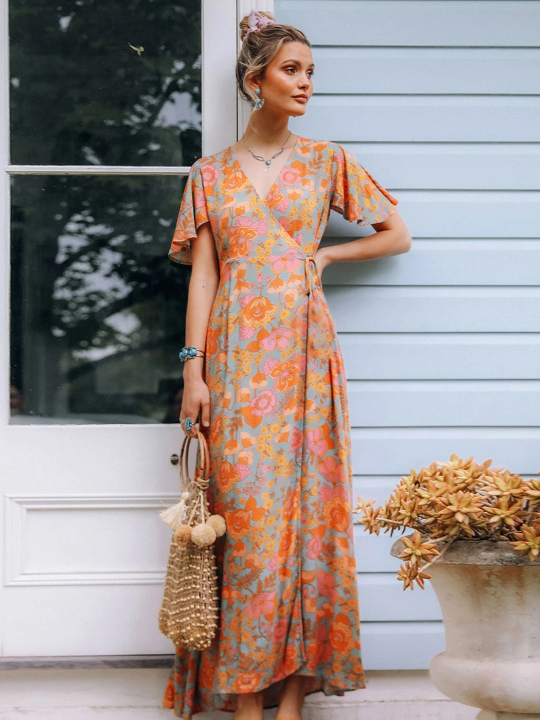 Jastie Vintage Floral Print Women Long dress Summer High Waist Wrap Sexy Dresses Hippie Holiday Ladies Beach Boho Dress Vestidos
Jastie Vintage Floral Print Women Long dress Summer High Waist Wrap Sexy Dresses Hippie Holiday Ladies Beach Boho Dress Vestidos