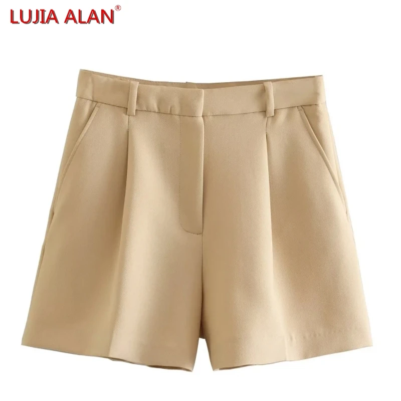 2 Colors New Women's High Waist Pleated Shorts Casual Female Loose Street Clothing LUJIA ALAN P3730
2 Colors New Women's High Waist Pleated Shorts Casual Female Loose Street Clothing LUJIA ALAN P3730