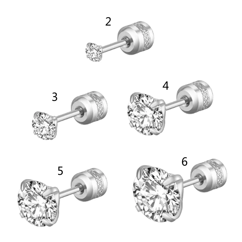 2Pcs Silver Four Claw Stud Earrings Fashion Round Double Diamond Stud Earrings 264E
2Pcs Silver Four Claw Stud Earrings Fashion Round Double Diamond Stud Earrings 264E