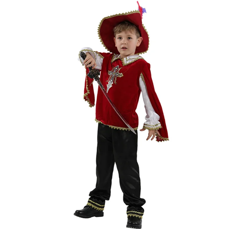 

Ancient Prince Costume Boys Halloween Carnival Warrior Role Playing Game Cosplay Outfit