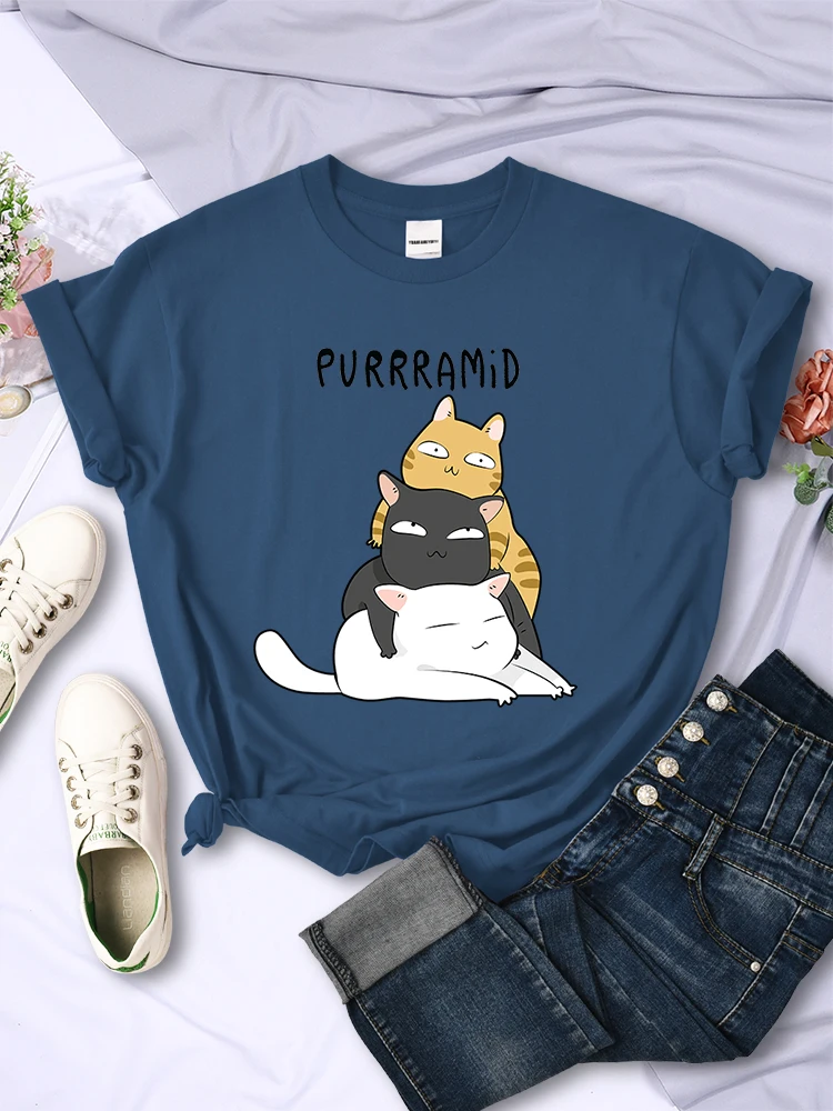 Three Cats Playing Pyramid Game Women T Shirt Street Harajuku Tshirt Fashion Breathable Tee Clothes Summer Cool Short Sleeve
Three Cats Playing Pyramid Game Women T Shirt Street Harajuku Tshirt Fashion Breathable Tee Clothes Summer Cool Short Sleeve