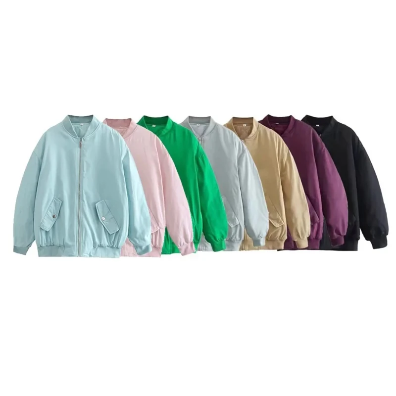 7 Colors Women Coat Girls Fashion Oversized Jackets With Pockets Front Zipper Vintage O-Neck Long Baseball Jacket For Ladies
7 Colors Women Coat Girls Fashion Oversized Jackets With Pockets Front Zipper Vintage O-Neck Long Baseball Jacket For Ladies