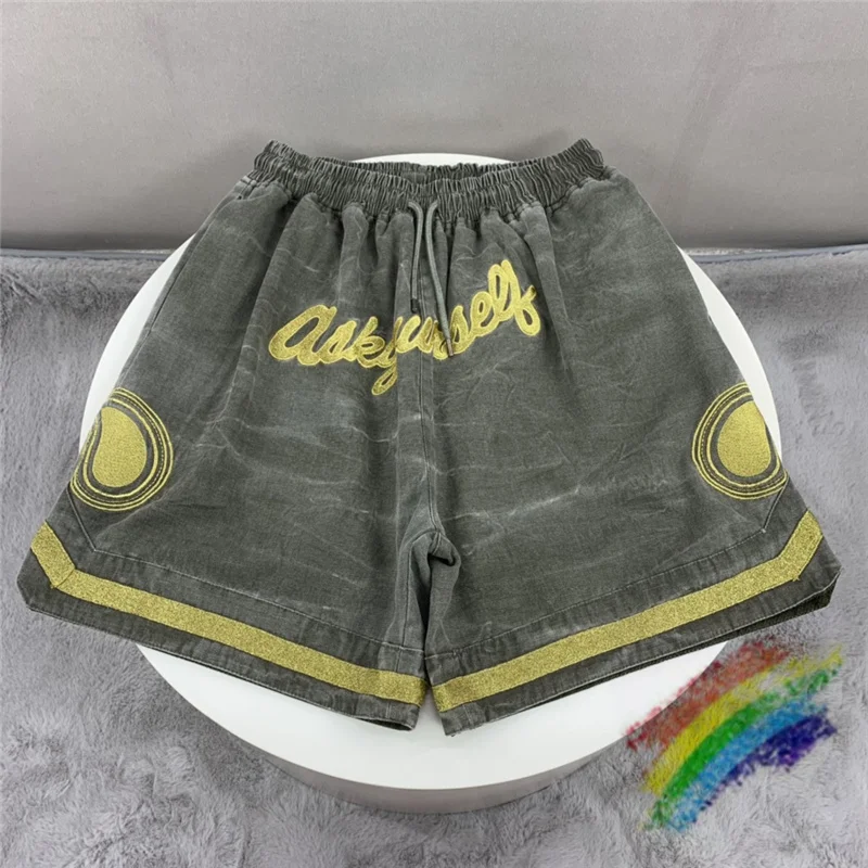 Golden Embroidered Askyurself Logo Shorts Men Women Askyurself Shorts Vintage Mesh ASK Breeches
Golden Embroidered Askyurself Logo Shorts Men Women Askyurself Shorts Vintage Mesh ASK Breeches