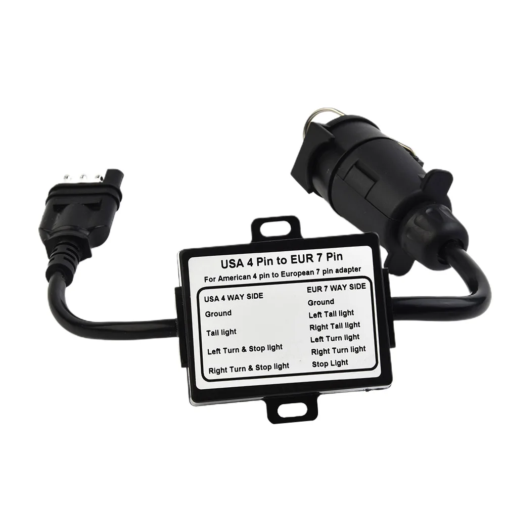 1pc Light Converter -USA 4-Pin Flat Plug To European 7-Pin Connector Trailer Light Converter Plug And Play Electric Vehicle
1pc Light Converter -USA 4-Pin Flat Plug To European 7-Pin Connector Trailer Light Converter Plug And Play Electric Vehicle