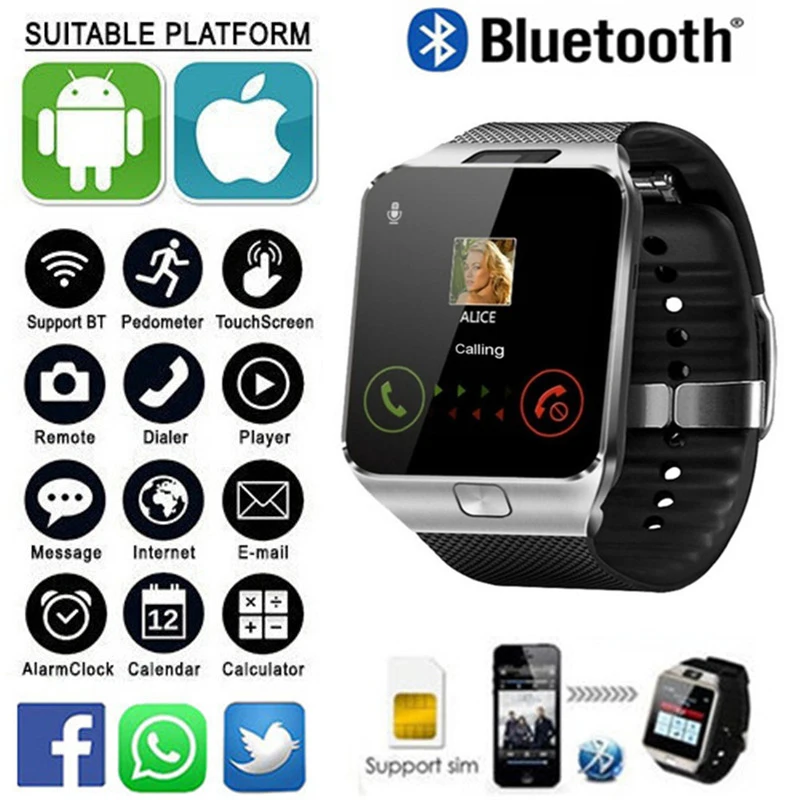Dz09 Sports Smart Watch Men Women Multifunction Sports Smartwatch Support Tf Card Ram fit For Samsung Huawei Xiaomi Android
Dz09 Sports Smart Watch Men Women Multifunction Sports Smartwatch Support Tf Card Ram fit For Samsung Huawei Xiaomi Android