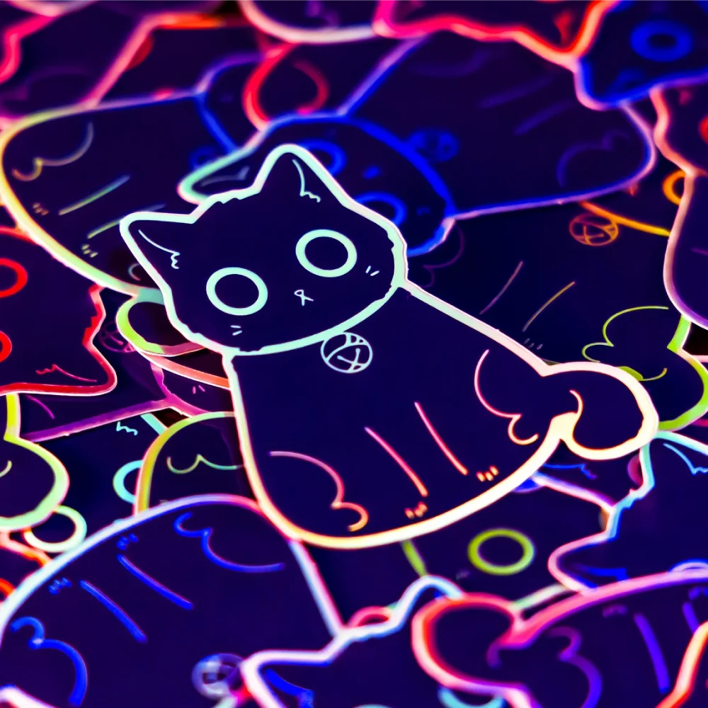 15x12cm Rainbow Holographic Cat Stickers Vinyl Waterproof Decal for Laptop Decor
15x12cm Rainbow Holographic Cat Stickers Vinyl Waterproof Decal for Laptop Decor