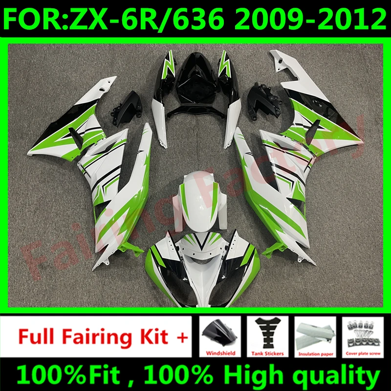 Motorcycle Fairings Kit fit for Ninja ZX-6R 2009 2010 2011 2012 ZX6R zx 6r 636 09 10 11 12 fairing tank cover set white green
Motorcycle Fairings Kit fit for Ninja ZX-6R 2009 2010 2011 2012 ZX6R zx 6r 636 09 10 11 12 fairing tank cover set white green
