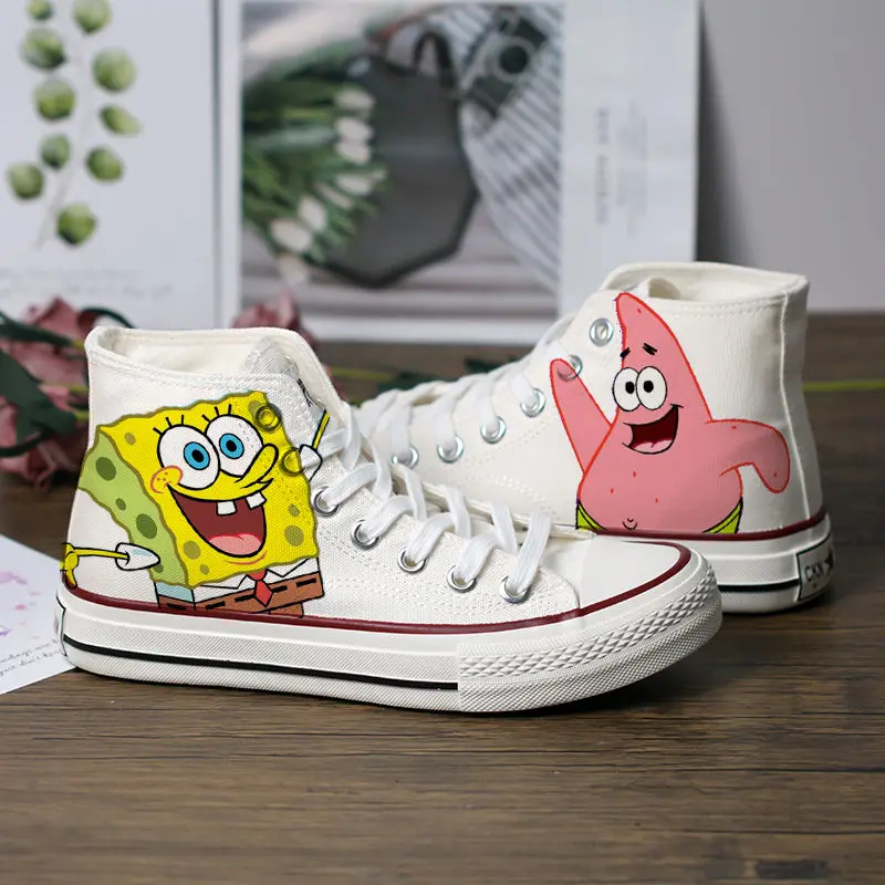 Kawaii Spongebob Canvas Shoes Student Couple High Top Cartoon Versatile Cricket Shoes Cute Anime Student Casual Shoes Girl Gift
Kawaii Spongebob Canvas Shoes Student Couple High Top Cartoon Versatile Cricket Shoes Cute Anime Student Casual Shoes Girl Gift