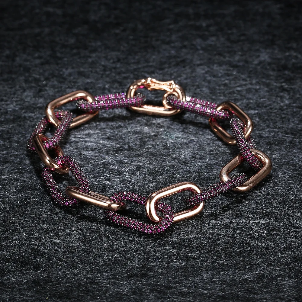 APM STYLE High Quality 925 Sterling Silver Purple Golden Yellow Lock Bracelet Heavy Industry Inlaid With Diamond Temperament
APM STYLE High Quality 925 Sterling Silver Purple Golden Yellow Lock Bracelet Heavy Industry Inlaid With Diamond Temperament