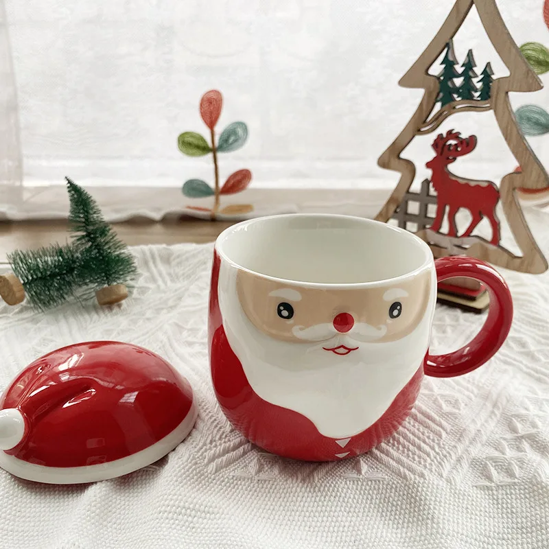 

Симпатичная кружка ins Рождественская керамическая кружка Санта-Клаус молочная чашка подарок для студентов Милая кофейная кружка мультяшная Студенческая офисная кофейная кружка