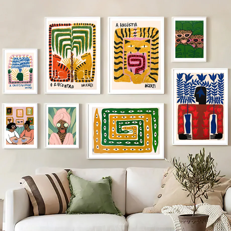 Ancient Egypt Colorful Abstract Nordic Poster Woman Tiger Leopard Wall Art Print Canvas Painting Decor Pictures For Living Room
Ancient Egypt Colorful Abstract Nordic Poster Woman Tiger Leopard Wall Art Print Canvas Painting Decor Pictures For Living Room