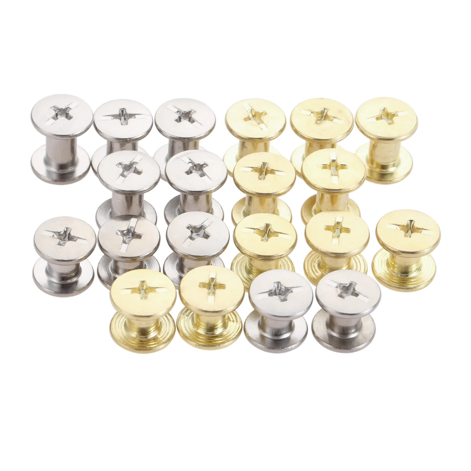 10PCS/Set Butt Leather Bag Belt Rivet Bolt Suitable for Photo Album Binding Book Scrapbook Account Golden Silver
10PCS/Set Butt Leather Bag Belt Rivet Bolt Suitable for Photo Album Binding Book Scrapbook Account Golden Silver