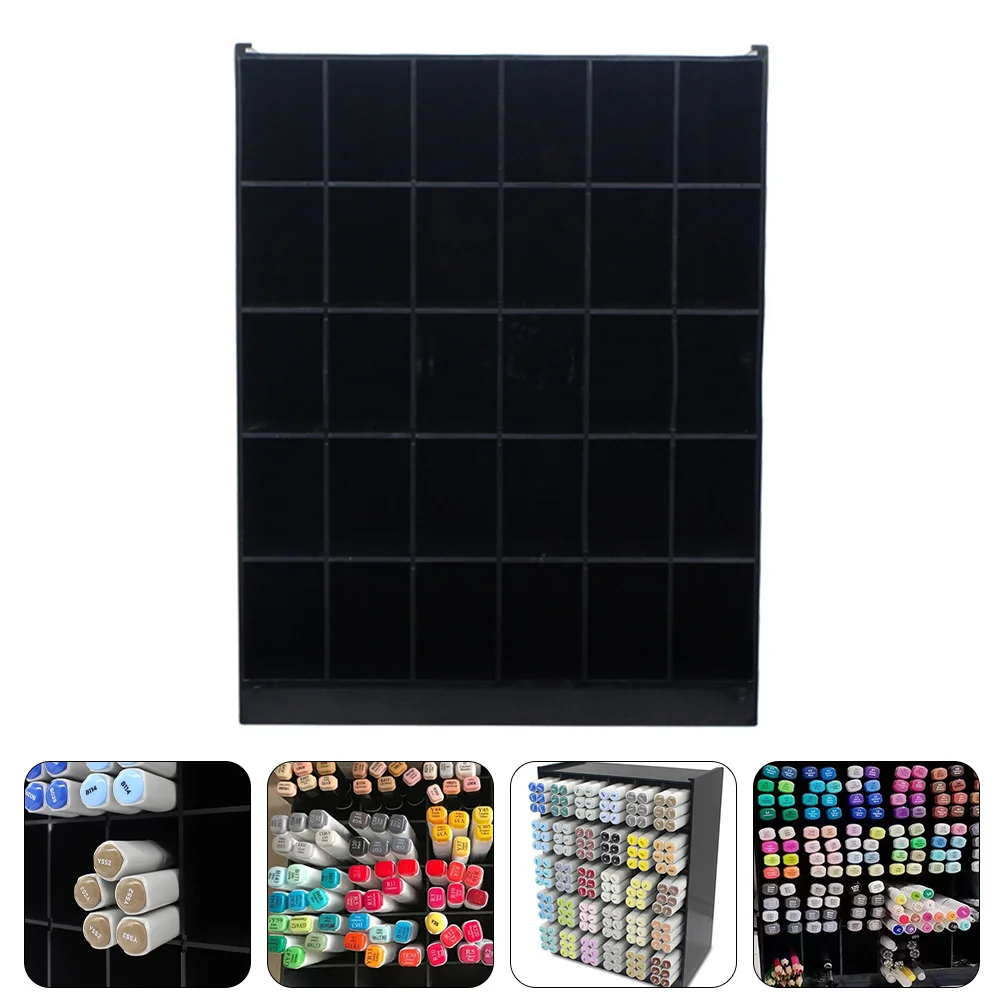 Large-capacity Mark Pen Display Shelf Compartment Pen Storage Rack (Black)
Large-capacity Mark Pen Display Shelf Compartment Pen Storage Rack (Black)