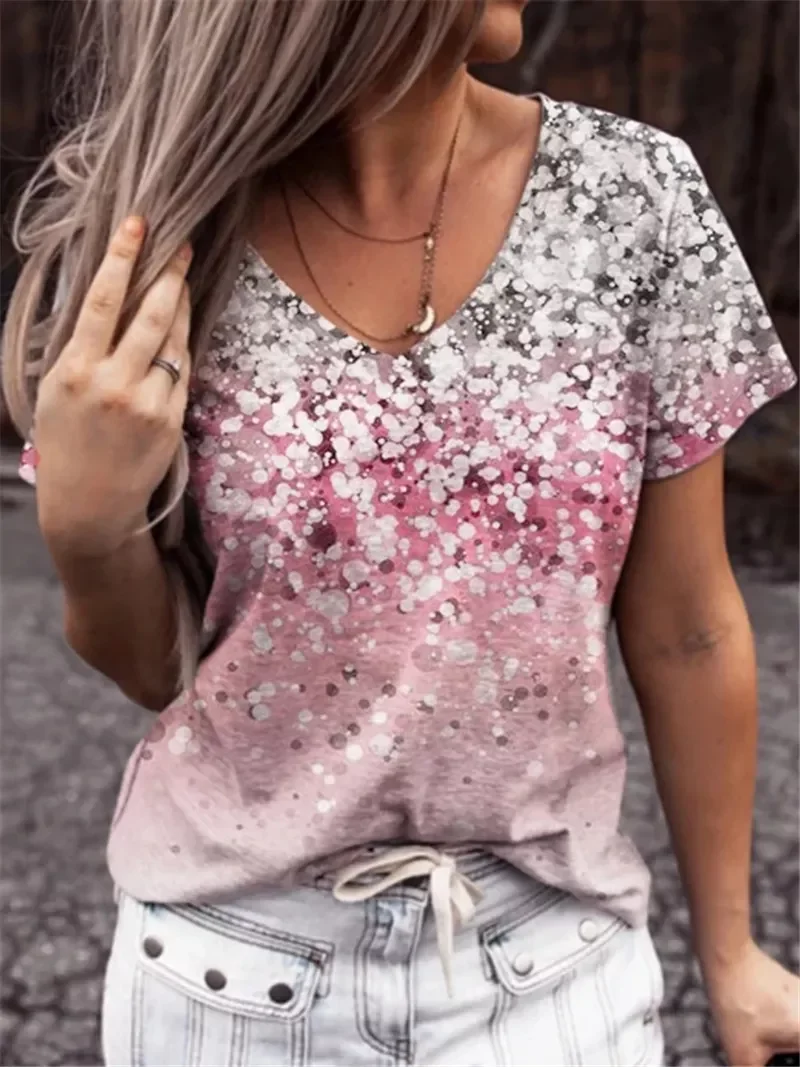Casual Tee Short Sleeve Women T-Shirts Flower Print Street Tops Female V-Neck Loose T-Shirt 5XL Plus Size Top Pullover
Casual Tee Short Sleeve Women T-Shirts Flower Print Street Tops Female V-Neck Loose T-Shirt 5XL Plus Size Top Pullover