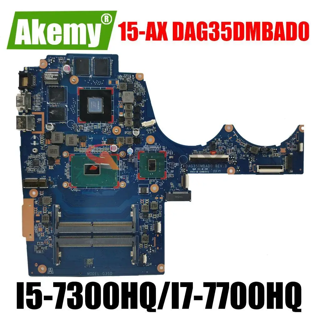 Для HP TPN-Q173 15-AX 15-BC N17P-G0-A1 Материнская плата ноутбука DAG35DMBAD0 с I5-7300HQ GTX1050
Для HP TPN-Q173 15-AX 15-BC N17P-G0-A1 Материнская плата ноутбука DAG35DMBAD0 с I5-7300HQ GTX1050