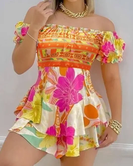 CHAXIAOA 1 Piece Summer 2022 Women Sexy A Line Elegant Off Shoulder Ruffle Hem Floral Print Mini Dress
CHAXIAOA 1 Piece Summer 2022 Women Sexy A Line Elegant Off Shoulder Ruffle Hem Floral Print Mini Dress