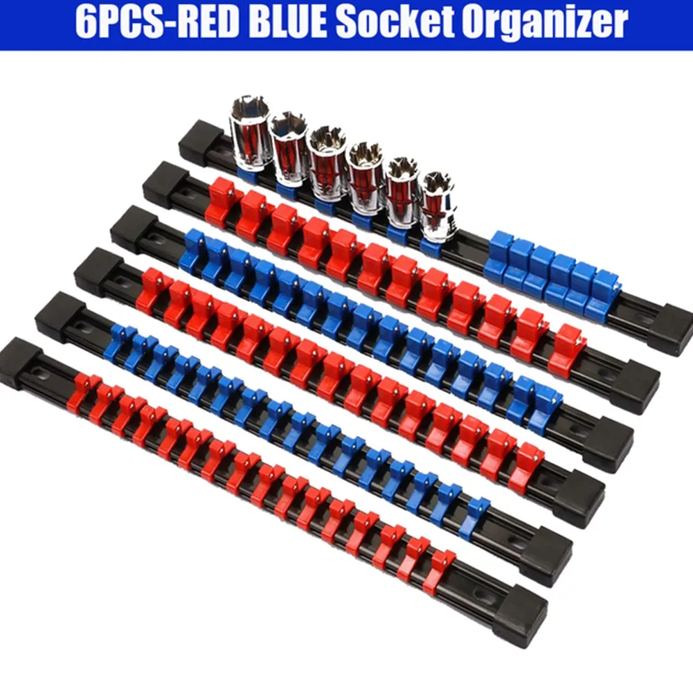 6pcs Organizer Drive Socket Holder 1/4 Inch,3/8 Inch,1/2 Inch Driver Socket Rail Clips Drive Bits Clip Tray Rack Holder Organize
6pcs Organizer Drive Socket Holder 1/4 Inch,3/8 Inch,1/2 Inch Driver Socket Rail Clips Drive Bits Clip Tray Rack Holder Organize
