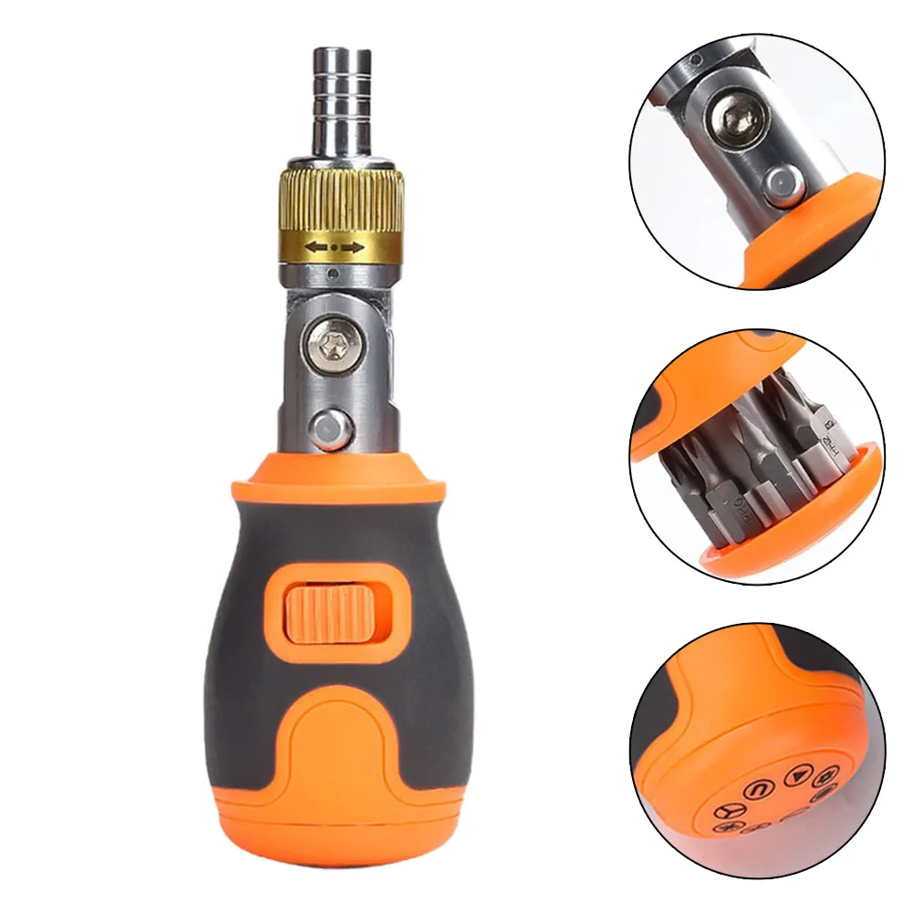 8 In 1 Ratchet Screwdriver W/ Bits Magnetic 180° Rotary Torque Professional Repairing Non-slip Manual Tools Multi-functional
8 In 1 Ratchet Screwdriver W/ Bits Magnetic 180° Rotary Torque Professional Repairing Non-slip Manual Tools Multi-functional