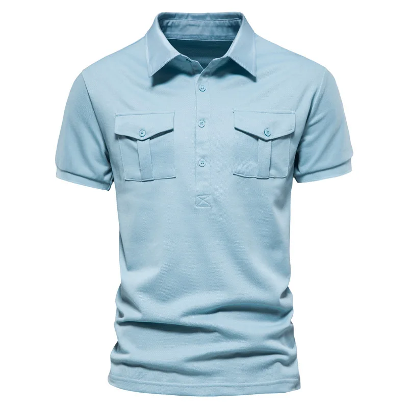 2022 New Fashion Polo Shirt Men Casual Pockets Design Short Sleeve Men's Polos Fashion Summer Tops Tees Men Clothing
2022 New Fashion Polo Shirt Men Casual Pockets Design Short Sleeve Men's Polos Fashion Summer Tops Tees Men Clothing