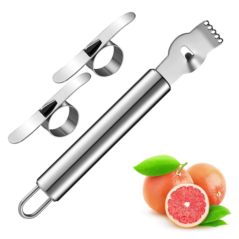 

3Pcs Lemon Zester Orange Peeler Citrus Fruit Grater Peeler Stainless Steel Peeling Knife Home Bar Gadgets Kitchen Accessories