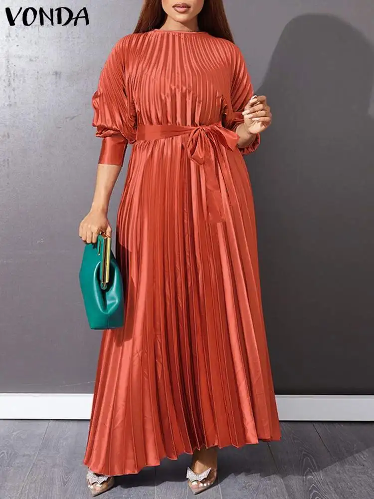 Модное женское элегантное Плиссированное атласное платье VONDA 2022, летний однотонный вечерние ний Макси Сарафан с длинным рукавом и поясом, П...
Модное женское элегантное Плиссированное атласное платье VONDA 2022, летний однотонный вечерние ний Макси Сарафан с длинным рукавом и поясом, П...