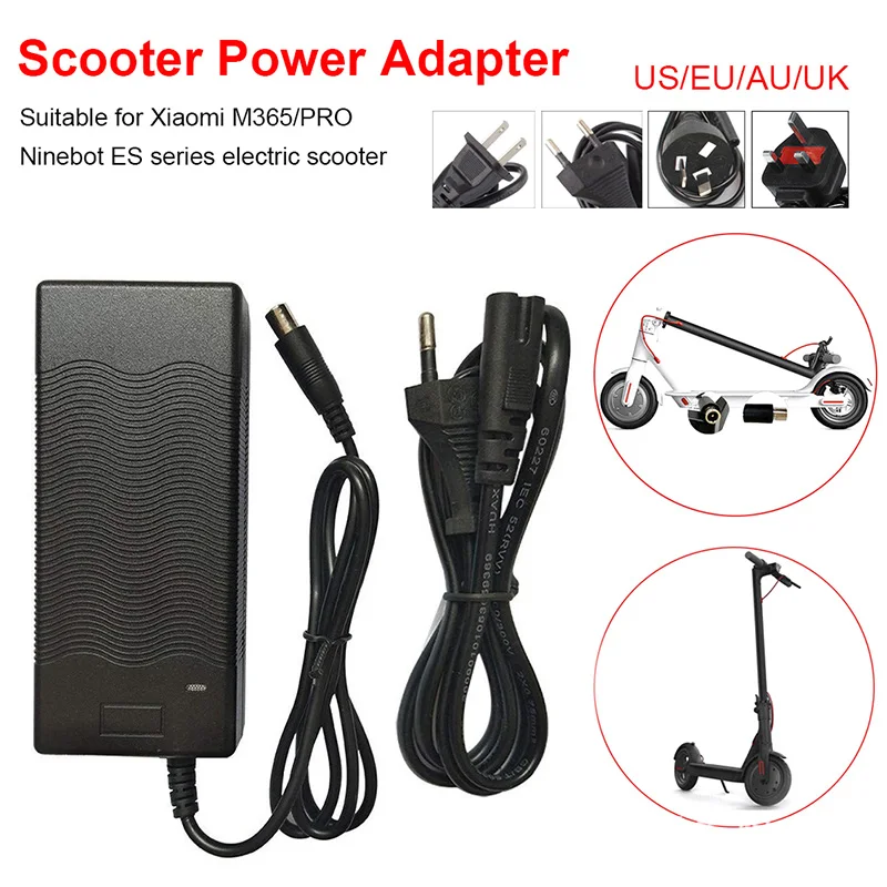 Xiaomi Scooter Charger 42V 2A Battery Power Supply Adapters for Mijia 1S M365 PRO Ninebot ES2 Skateboard Replacement Accessories
Xiaomi Scooter Charger 42V 2A Battery Power Supply Adapters for Mijia 1S M365 PRO Ninebot ES2 Skateboard Replacement Accessories