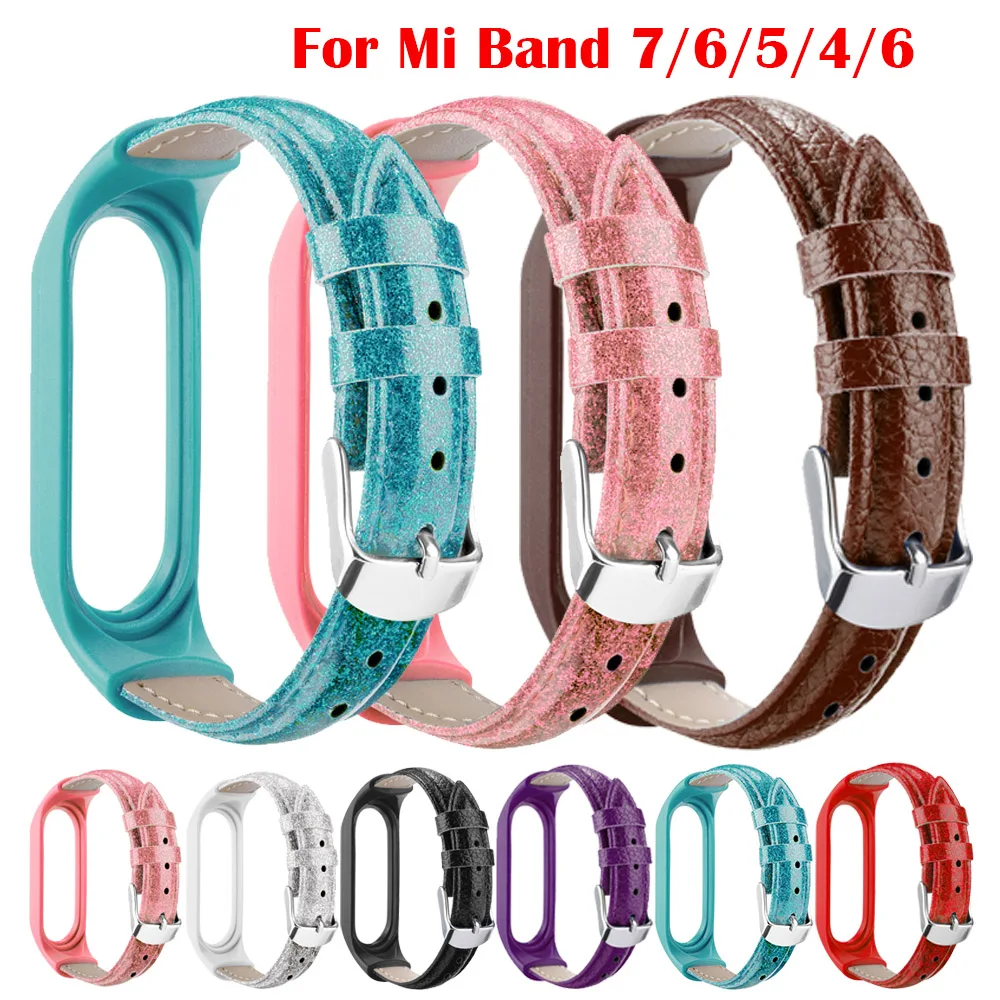 For Mi Band 7 Leather Bracelet for Xiaomi Mi Band 5/6 Elegant Strap Colorful wrist strap For xiaomi mi band4 bracelet Strap 
For Mi Band 7 Leather Bracelet for Xiaomi Mi Band 5/6 Elegant Strap Colorful wrist strap For xiaomi mi band4 bracelet Strap