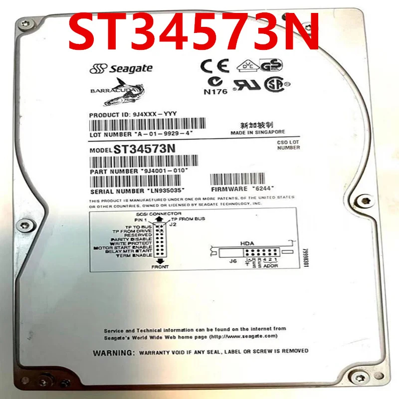 Almost New Original HDD For Seagate 4GB 2MB SCSI 7200RPM For Server Hard Disk For ST34573N
Almost New Original HDD For Seagate 4GB 2MB SCSI 7200RPM For Server Hard Disk For ST34573N