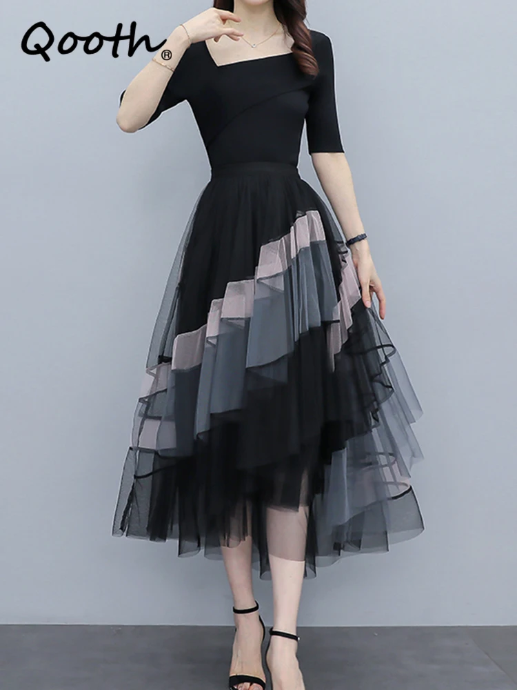 Qooth женское бальное платье, юбка-пачка, элегантная сетчатая длинная Тюлевая юбка для весны и лета QT2121
Qooth женское бальное платье, юбка-пачка, элегантная сетчатая длинная Тюлевая юбка для весны и лета QT2121