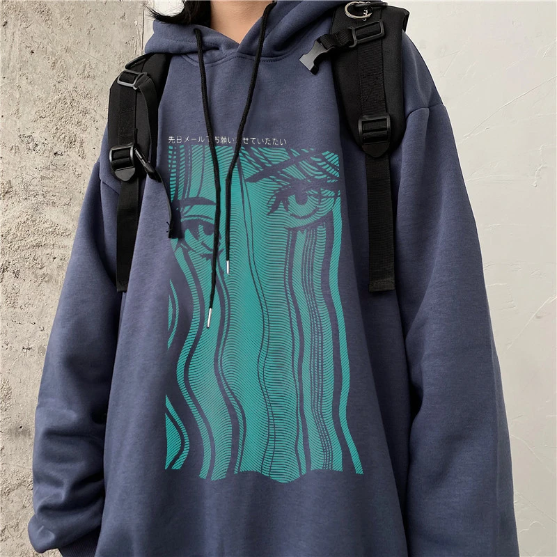 Korean Hooded O Neck Long Sleeve Cartoon Women Hoodies Japanese Streetwear Harajuku Sweatshirts Oversize Hip Hop Hoodie 
Korean Hooded O Neck Long Sleeve Cartoon Women Hoodies Japanese Streetwear Harajuku Sweatshirts Oversize Hip Hop Hoodie