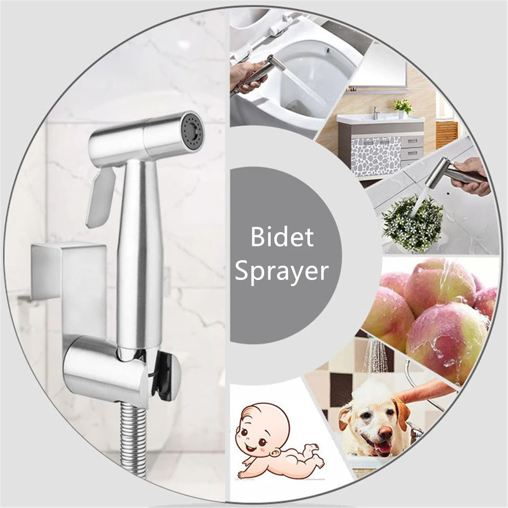 Stainless Steel Toilet Bidet Sprayer Set Bathroom Attachment Self Cleaning Shower Head Handheld Shower Sprinkler Bath System
Stainless Steel Toilet Bidet Sprayer Set Bathroom Attachment Self Cleaning Shower Head Handheld Shower Sprinkler Bath System