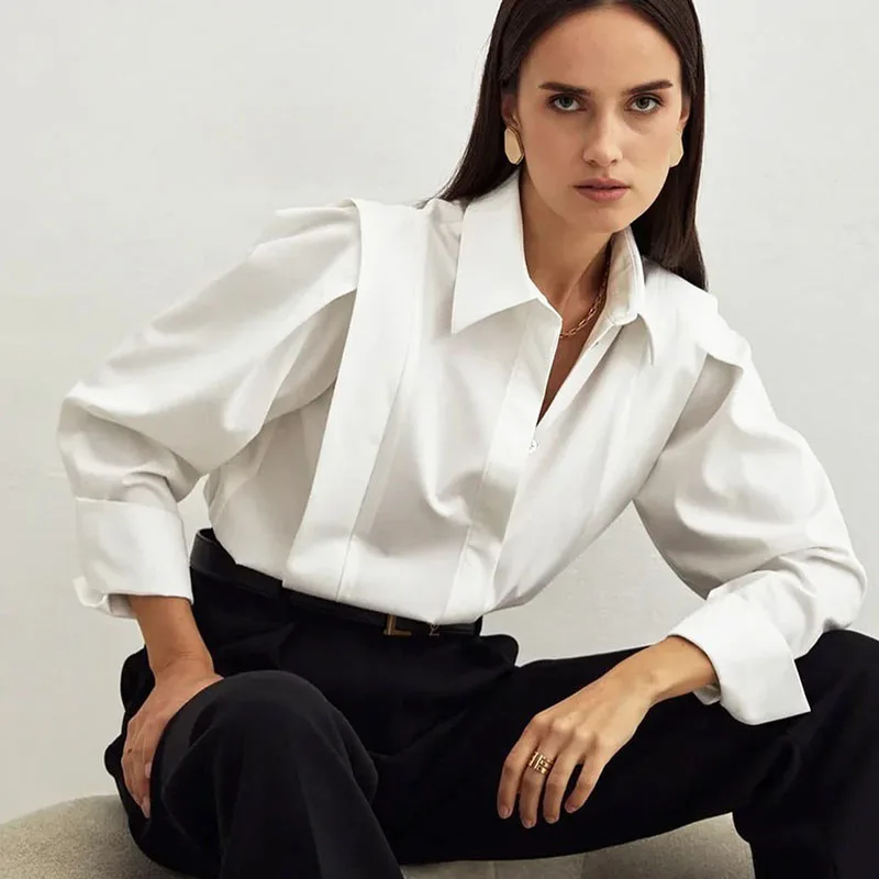 Long Sleeve Cotton Woman Shirt Streetwear Vintage Chic White Blouses Women Casual 2022 Solid Button Up Shirts Ladies Tops 21522
Long Sleeve Cotton Woman Shirt Streetwear Vintage Chic White Blouses Women Casual 2022 Solid Button Up Shirts Ladies Tops 21522