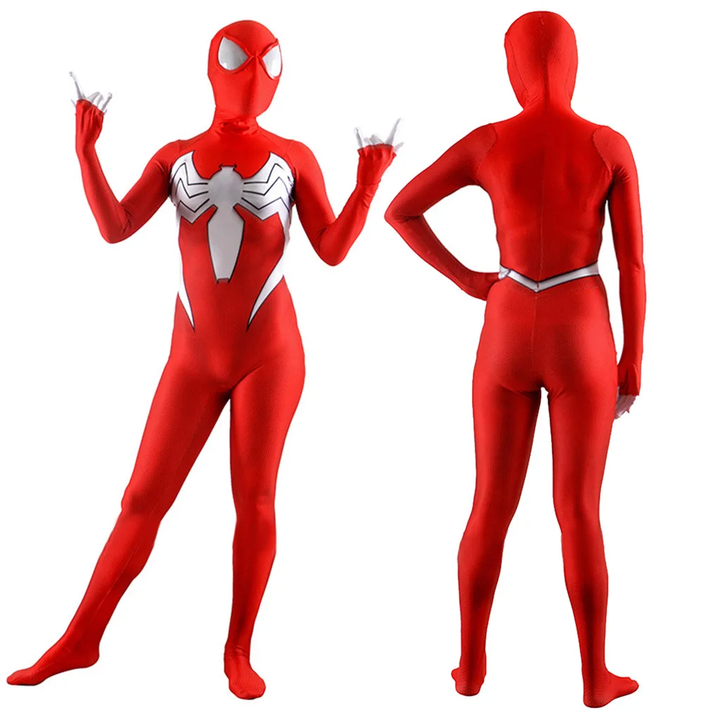 

Red Ultimate Women Spidey Costume Cosplay Superhero Zentai suits Lycra Spandex Bodysuits Jumpsuit Halloween Costume Adut/Kids