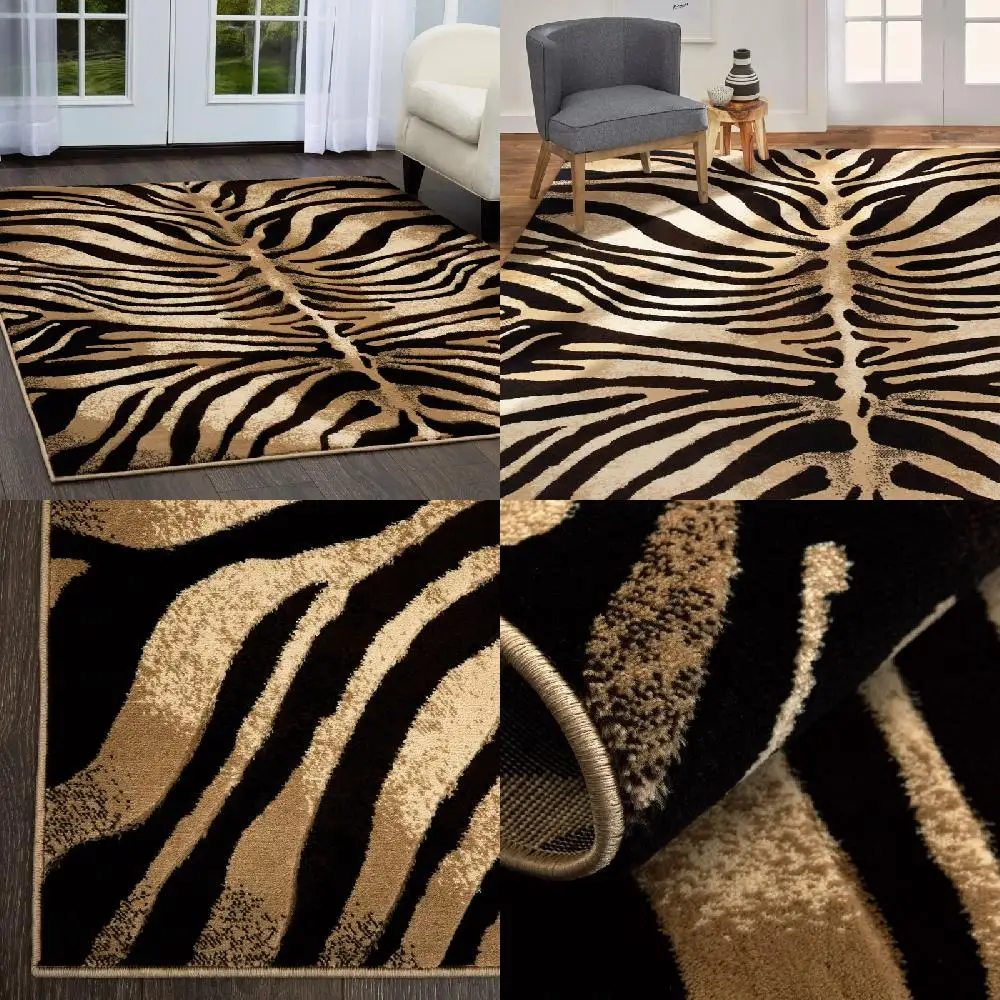 Роскошный коричневый/бежевый коврик Tribeca с животным принтом 39x55 дюймов, идеально подходит для гостиной или спальни, украшение для совершенства. 
Роскошный коричневый/бежевый коврик Tribeca с животным принтом 39x55 дюймов, идеально подходит для гостиной или спальни, украшение для совершенства.