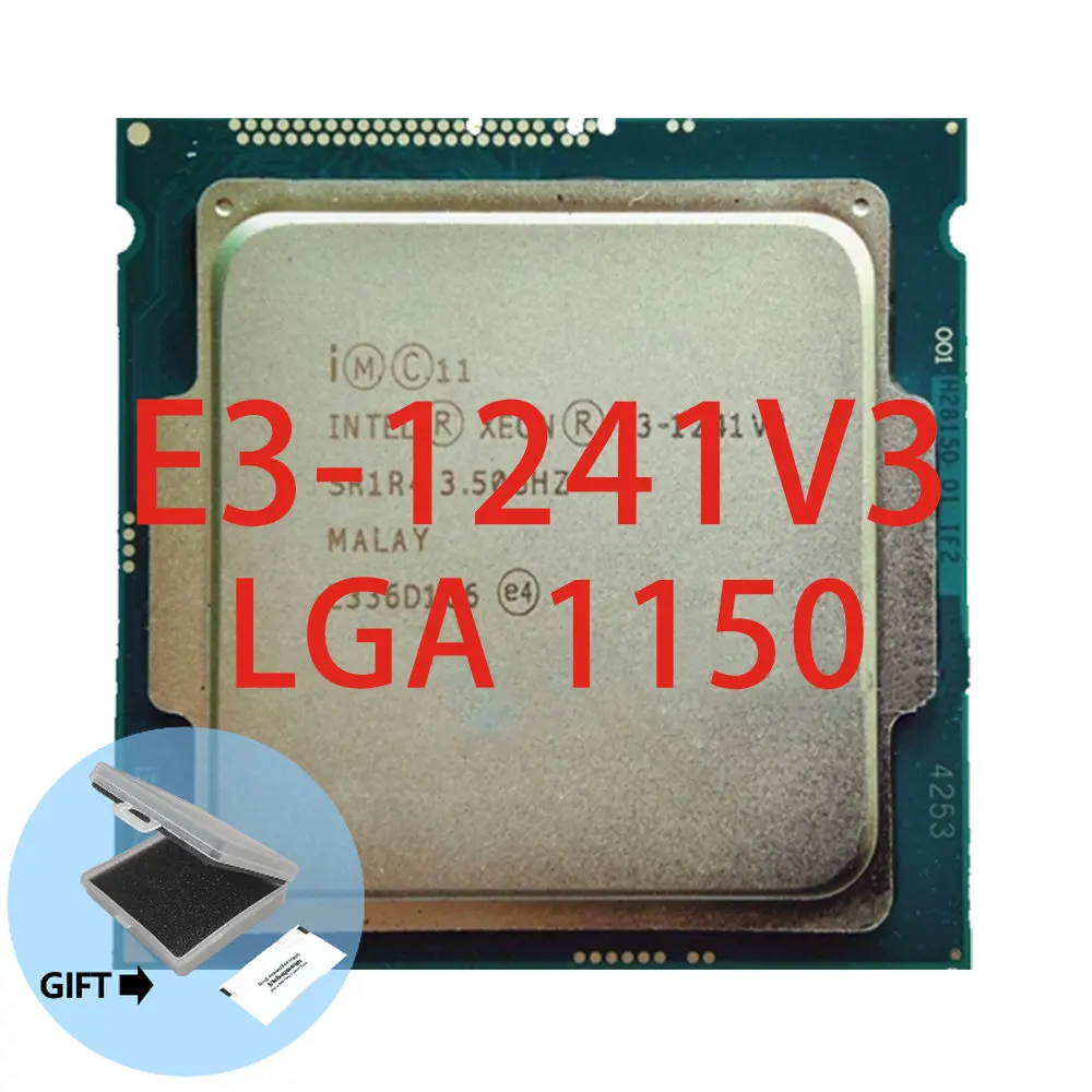 Original Intel Xeon E3-1241V3 CPU 3.50GHz 8M Quad-core Desktop E3-1241 V3 processor Free shipping E3 1241V3 LGA1150
Original Intel Xeon E3-1241V3 CPU 3.50GHz 8M Quad-core Desktop E3-1241 V3 processor Free shipping E3 1241V3 LGA1150