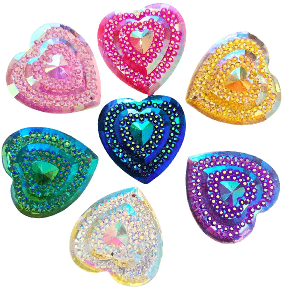 AB Resin 25mm Heart Flatback Rhinestone 30PCS Crystals Scrapbook Wedding Embellishment 2 Hole Appliques Accessories DIY SK41
AB Resin 25mm Heart Flatback Rhinestone 30PCS Crystals Scrapbook Wedding Embellishment 2 Hole Appliques Accessories DIY SK41