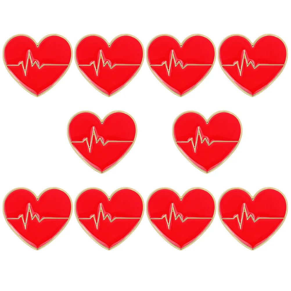 1 Pack/10pcs Seminal Electrocardiogram Design Brooches Creative Multipurpose Heart Shape Costume Props Brooches for Women
1 Pack/10pcs Seminal Electrocardiogram Design Brooches Creative Multipurpose Heart Shape Costume Props Brooches for Women