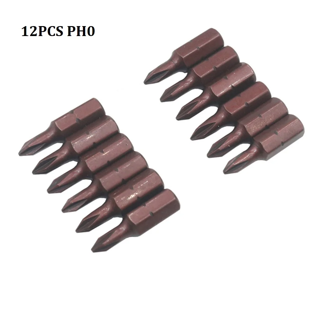 12Pcs Cross Screwdriver Bits 6.35mm Shank 25mm Screwdrivers Drill Bits PH0 PH1 For Electric Screwdrivers Hand Screwdrivers
12Pcs Cross Screwdriver Bits 6.35mm Shank 25mm Screwdrivers Drill Bits PH0 PH1 For Electric Screwdrivers Hand Screwdrivers