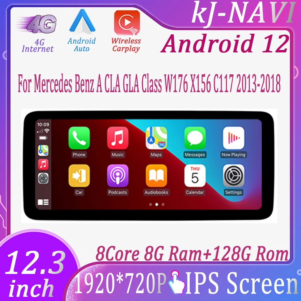8 Core Android 12 12.3" Car Radio Stereo GPS Navigation Video BT For Mercedes Benz A/CLA/GLA Class W176 X156 C117 2013 - 2018
8 Core Android 12 12.3" Car Radio Stereo GPS Navigation Video BT For Mercedes Benz A/CLA/GLA Class W176 X156 C117 2013 - 2018