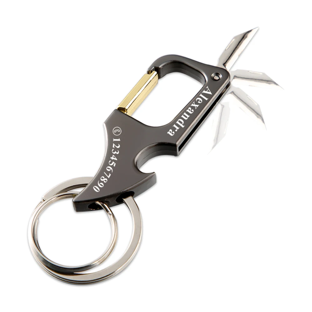 Custom Mini Knife Keychain Foldable Personalized Lettering Multi-Functional Bottle Opener Car Key Holder Key Chain Men's Keyring
Custom Mini Knife Keychain Foldable Personalized Lettering Multi-Functional Bottle Opener Car Key Holder Key Chain Men's Keyring