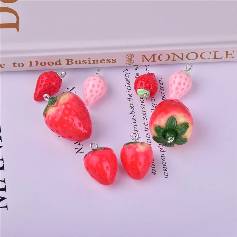10pcs/lot Simulation Resin 3D Strawberry Fruit Charms Pendant DIY Handmade Necklace Earringscharm for Jewelry Making Accessories
10pcs/lot Simulation Resin 3D Strawberry Fruit Charms Pendant DIY Handmade Necklace Earringscharm for Jewelry Making Accessories