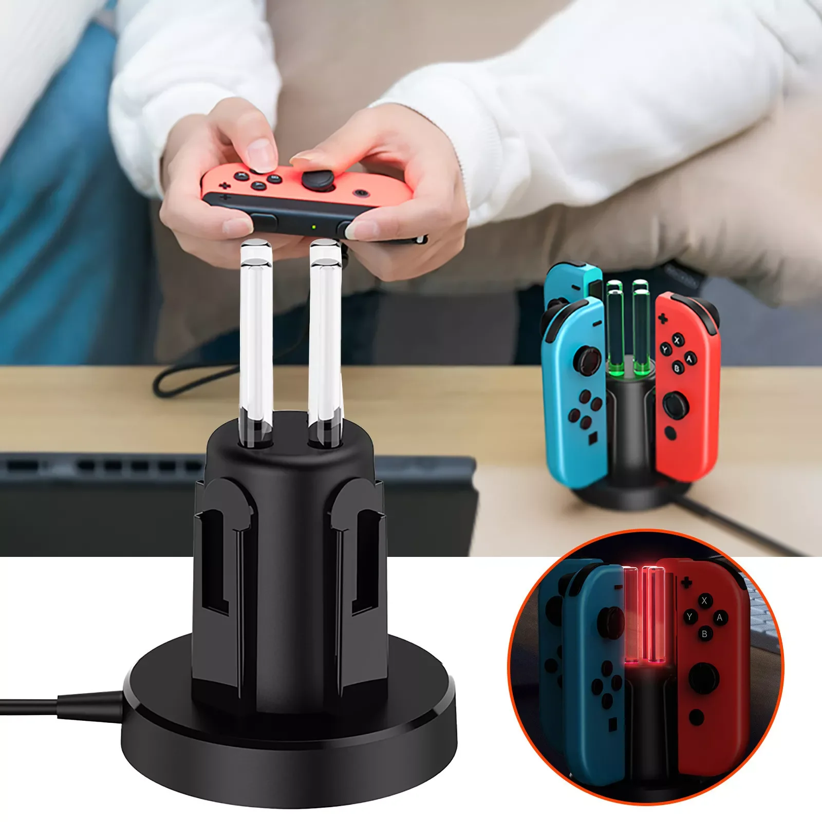 in 1 Charging Dock For Switch Game Controllers Fast Charging Dock Station for NIntendo Switch Joy Con Controller Charger Dock
in 1 Charging Dock For Switch Game Controllers Fast Charging Dock Station for NIntendo Switch Joy Con Controller Charger Dock