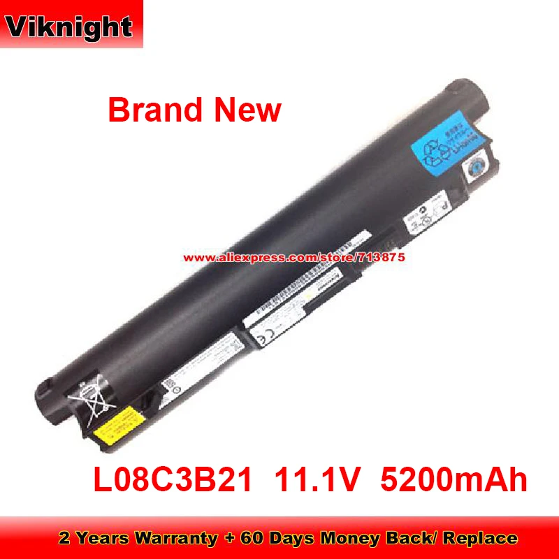 

Brand New L08C3B21 Battery L09C3B11 for Lenovo IdeaPad S10-2 S10C S10e 4068 ASM 42T4590 FRU 42T4589 42T4686 45K127 11.1V 5200mAh