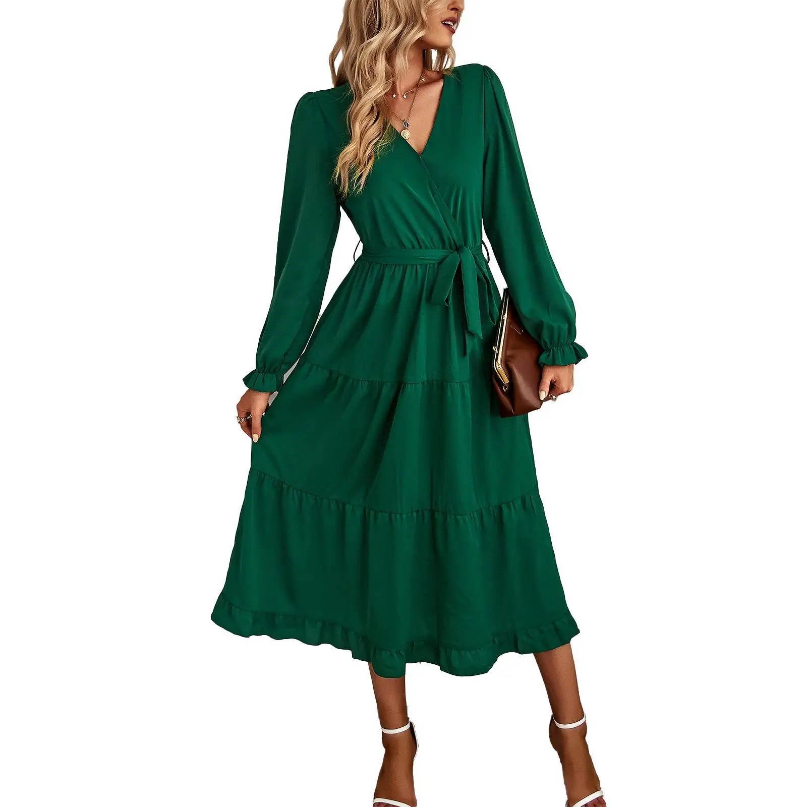 Женское длинное платье на весну и лето Новое повседневное Vestidos Largos Платья