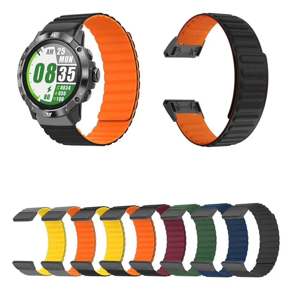 Replacement Watch Band Silicone Strap Magnetic Loop Band Compatible For Coros Vertix 2 Smartwatch Accessories 
Replacement Watch Band Silicone Strap Magnetic Loop Band Compatible For Coros Vertix 2 Smartwatch Accessories