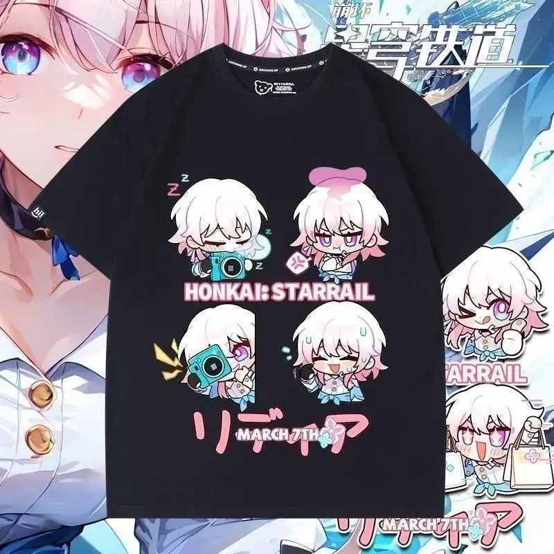 Honkai: Star Rail March 7th Game Cosplay Round Neck Short Sleeve Men Women Cartoon Q Version T-Shirts Trendy Loose Tops Tees
Honkai: Star Rail March 7th Game Cosplay Round Neck Short Sleeve Men Women Cartoon Q Version T-Shirts Trendy Loose Tops Tees