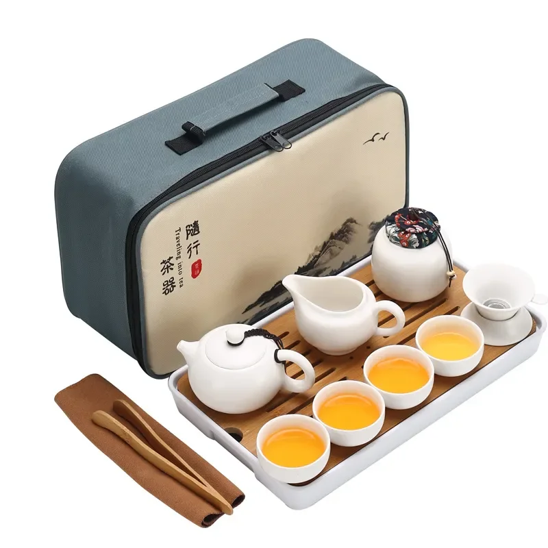 

Teacup Tea Outdoor Portable Cups Fine Tea Gaiwan Organizer Clay Set Ceremony Gift Set Teapot Of Tea Travel Purple