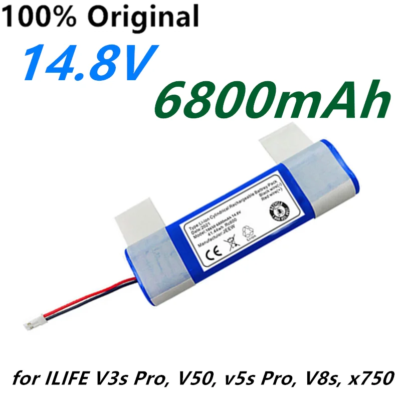 100% new real 14,8 V 6800mAh 18650 lithium battery for ILIFE V3s Pro, V50, v5s Pro, V8s, x750 robot vacuum cleaner battery
100% new real 14,8 V 6800mAh 18650 lithium battery for ILIFE V3s Pro, V50, v5s Pro, V8s, x750 robot vacuum cleaner battery