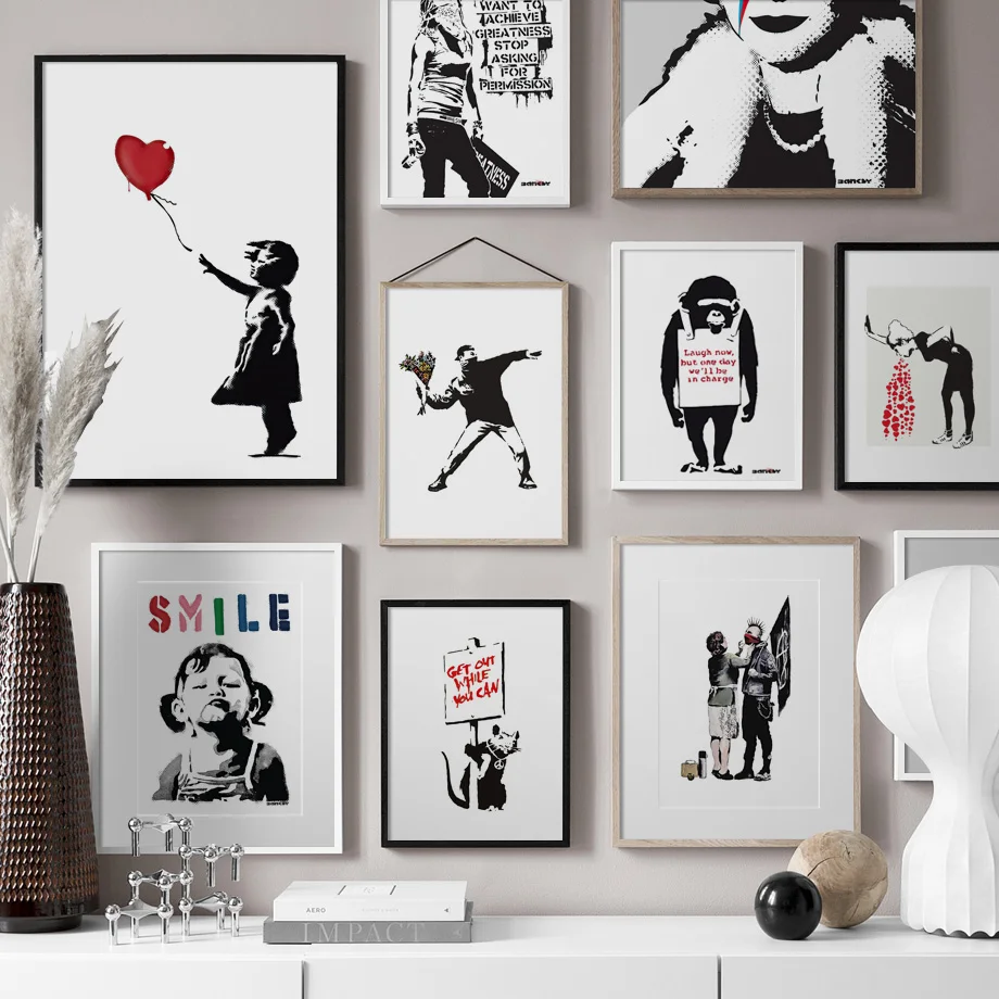 Graffiti Balloon Girl Monkey Mouse Queen Wall Art Canvas Painting Nordic Posters And Prints Wall Pictures For Living Room Decor
Graffiti Balloon Girl Monkey Mouse Queen Wall Art Canvas Painting Nordic Posters And Prints Wall Pictures For Living Room Decor