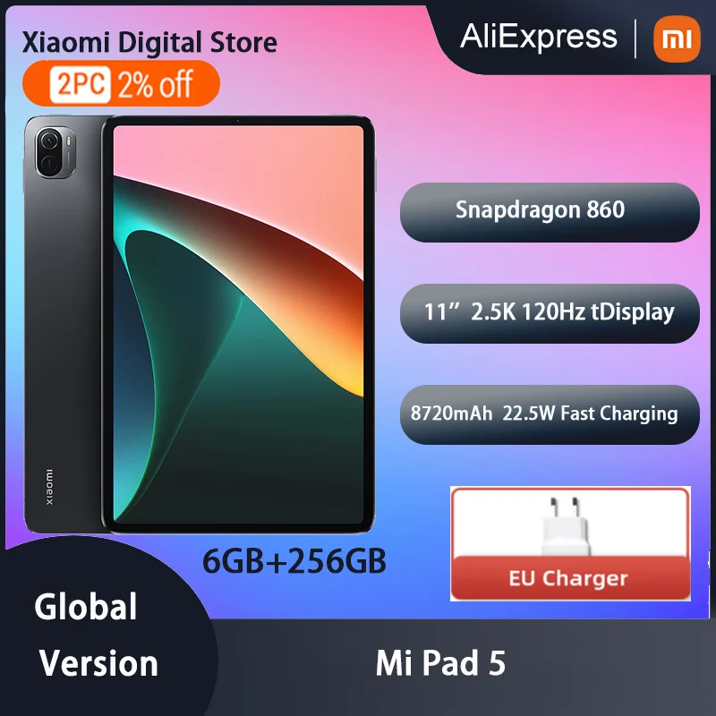 Смартфон Xiaomi Pad 5, планшет Snapdragon 860, 120 Гц, 11 дюймов, WQHD +, 2,5 K, ЖК-дисплей, 6 ГБ, 128 ГБ/256 ГБ, 8720 мАч
Смартфон Xiaomi Pad 5, планшет Snapdragon 860, 120 Гц, 11 дюймов, WQHD +, 2,5 K, ЖК-дисплей, 6 ГБ, 128 ГБ/256 ГБ, 8720 мАч